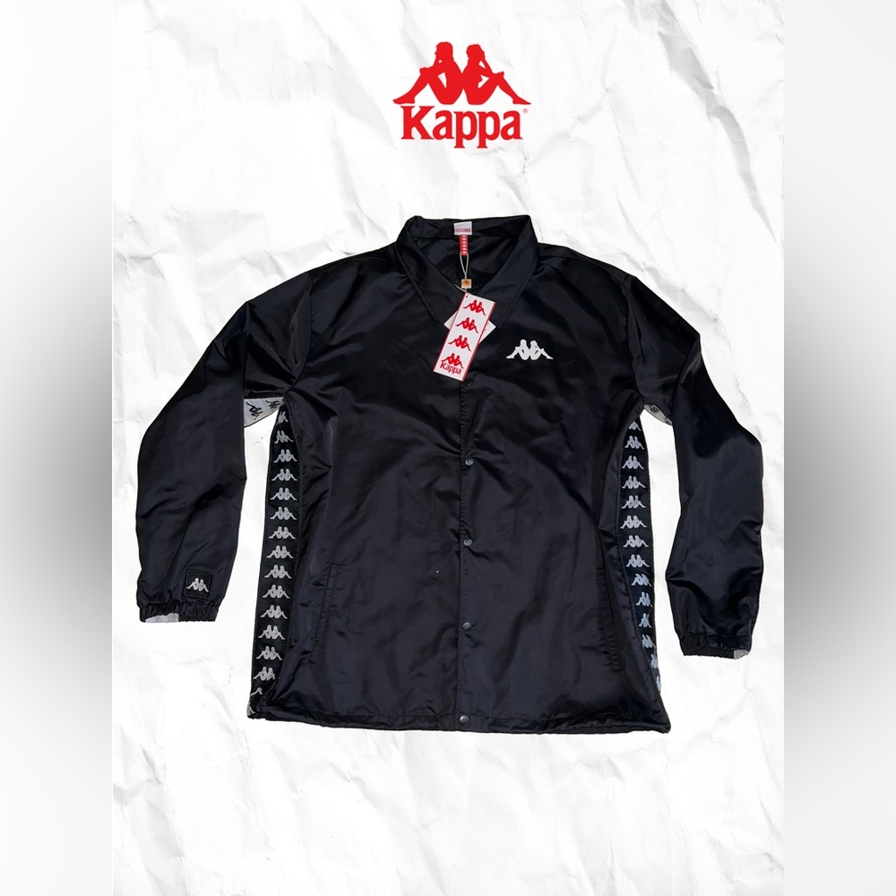 Kappa Authentic Batin Men's Black Oversized Coaches Jacket